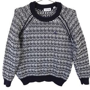 Lacoste Black and White Crew Neck Sweater